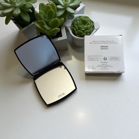 Dior NWOT Denim White with Gold Cosmetic Bag and Dior Bundle - Picture 3 of 5